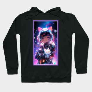 Anime Cute Cat Girl | Sci-Fi Manga Girl Anime Art Hoodie